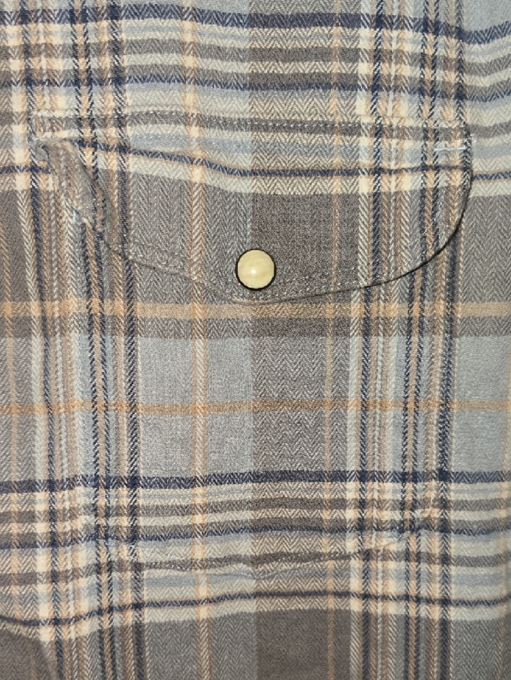 Lucky Brand Men's Light Blue & Gray Plaid Button-Down Shirt - Picture 3 of 6